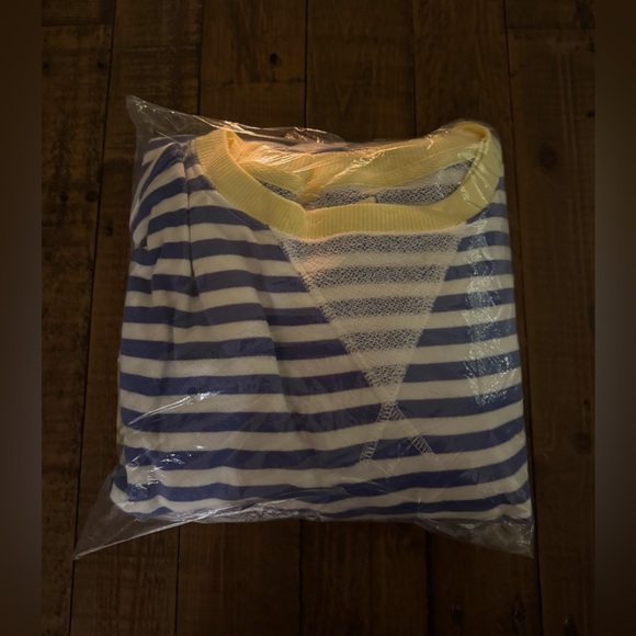 ▪️NWT Free People Classic Striped Pullover Sweatshirt in Blue Combo - Picture 8 of 12